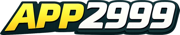 app 2999 brand logo on dark blue header